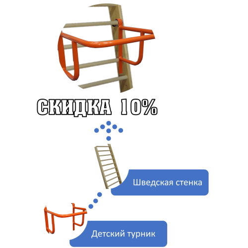 Детская шведская стенка с турником