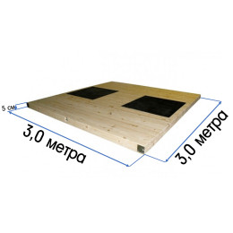 Помост 3х3х0,05 м (тяжелоатлетический, тренировочный)