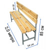 Скамейка со спинкой для раздевалок 2 метра