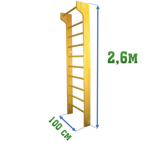 Стенка гимнастическая 2,6х1,0м с выносом (шведская)