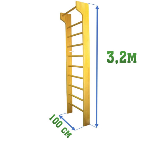 Стенка гимнастическая с выносом 3,2х1,0м 