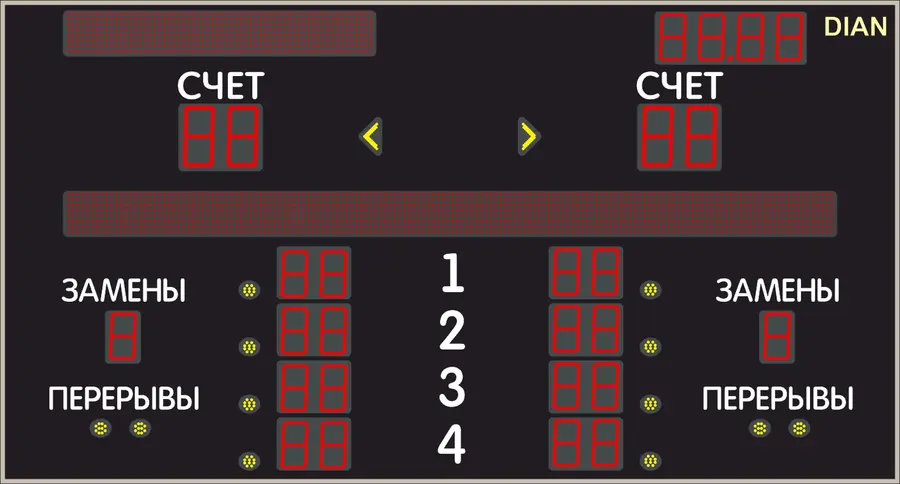 Табло со счетом в волейбольном матче